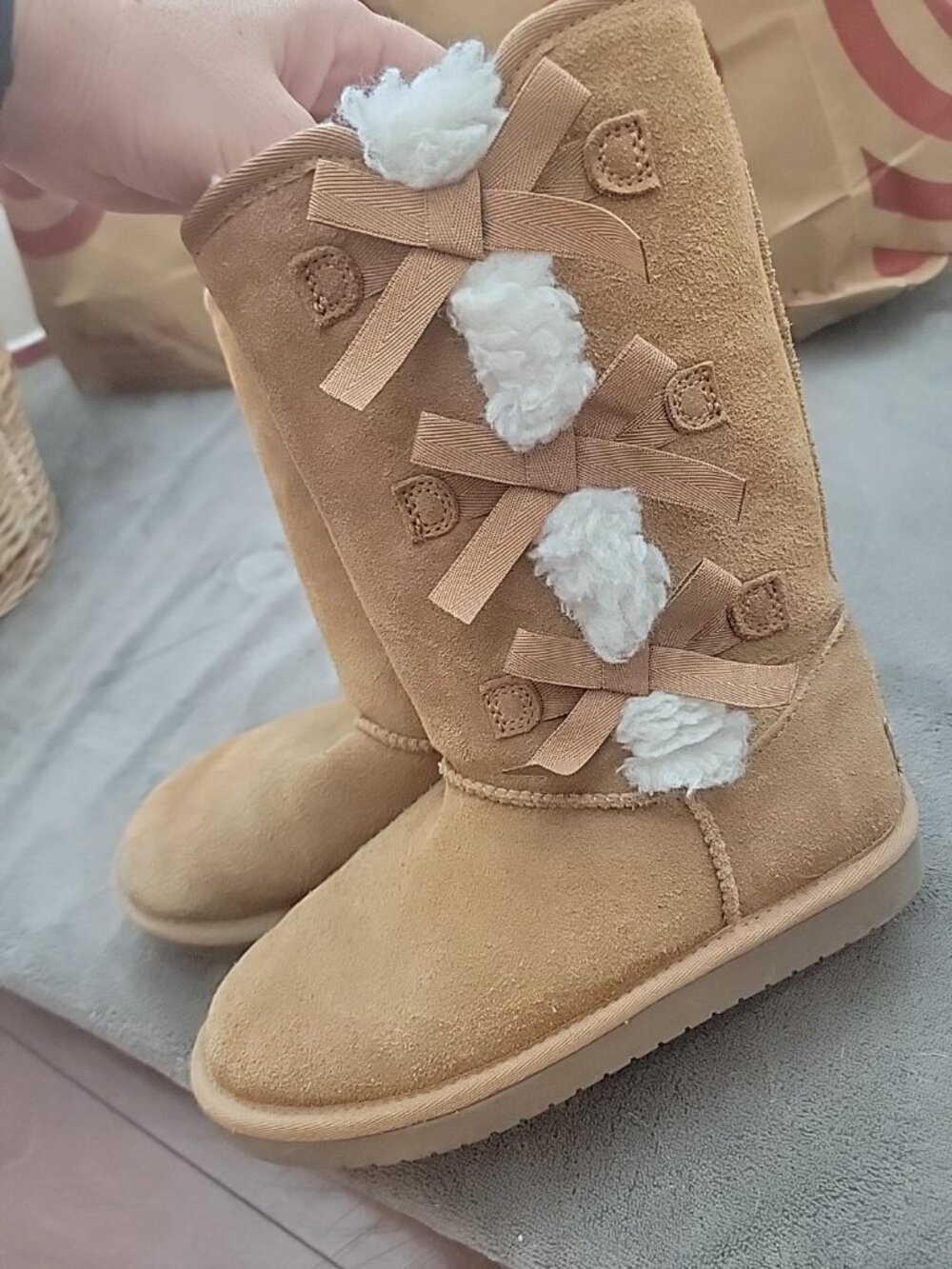 Koolaburra by UGG Victoria Tall Bow Boots Girls Size 3